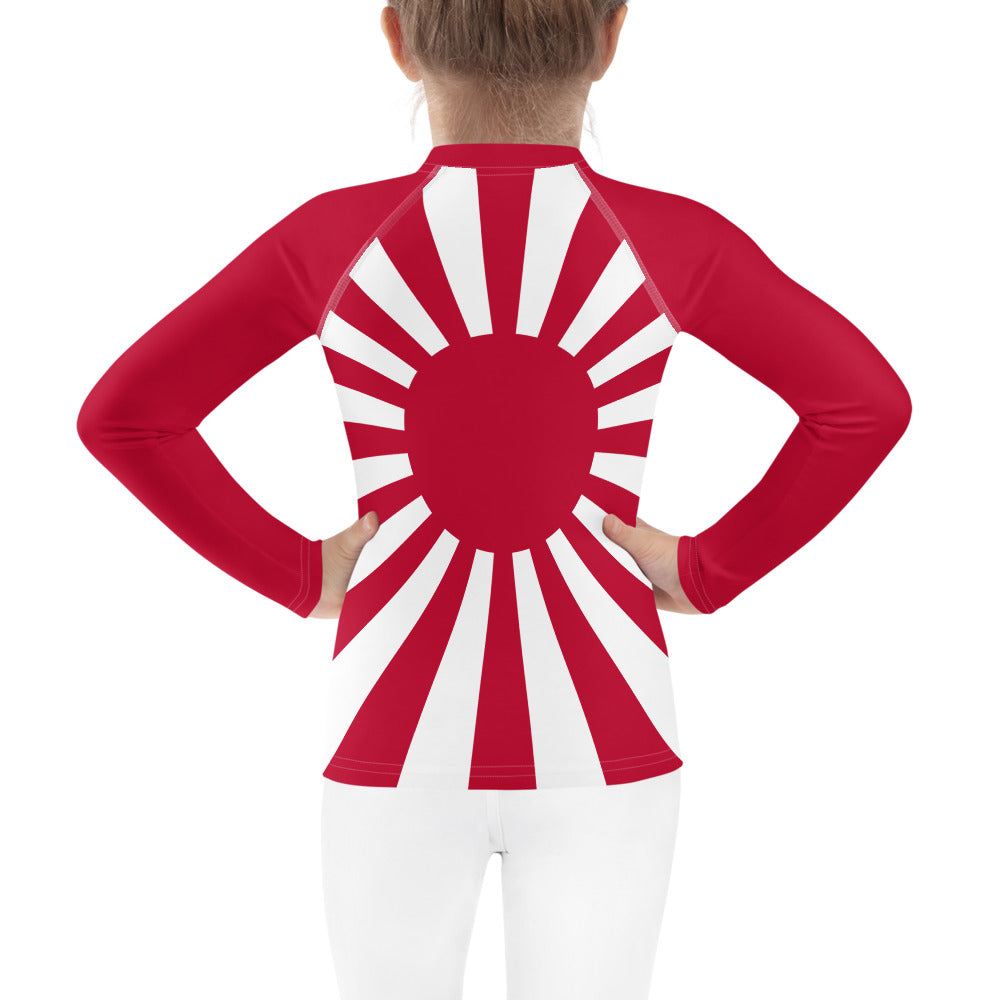 Kids Rash Guard "SUNRISE RED SLEEVE" produced by HINOMARU-HONPO