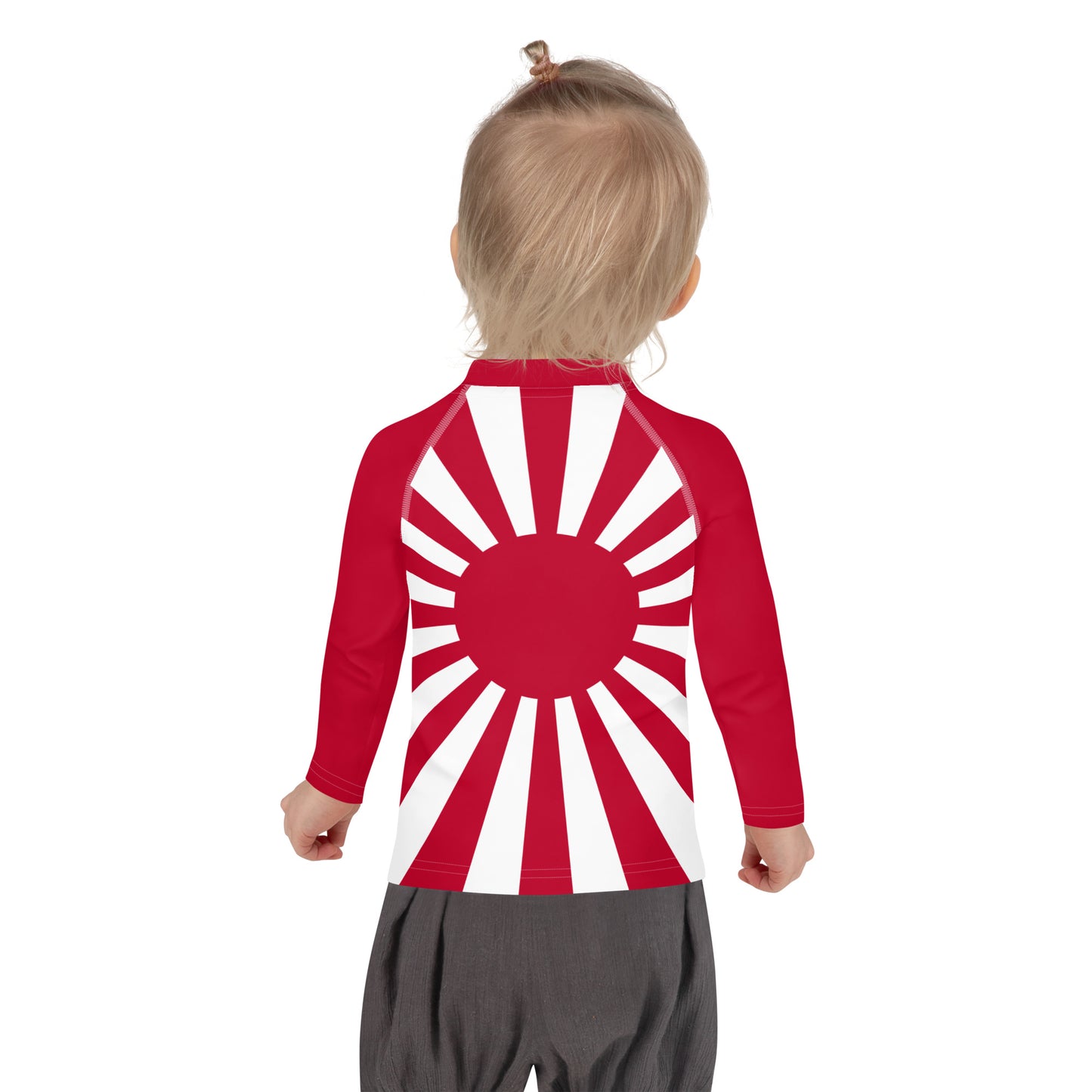 Kids Rash Guard "SUNRISE RED SLEEVE" produced by HINOMARU-HONPO