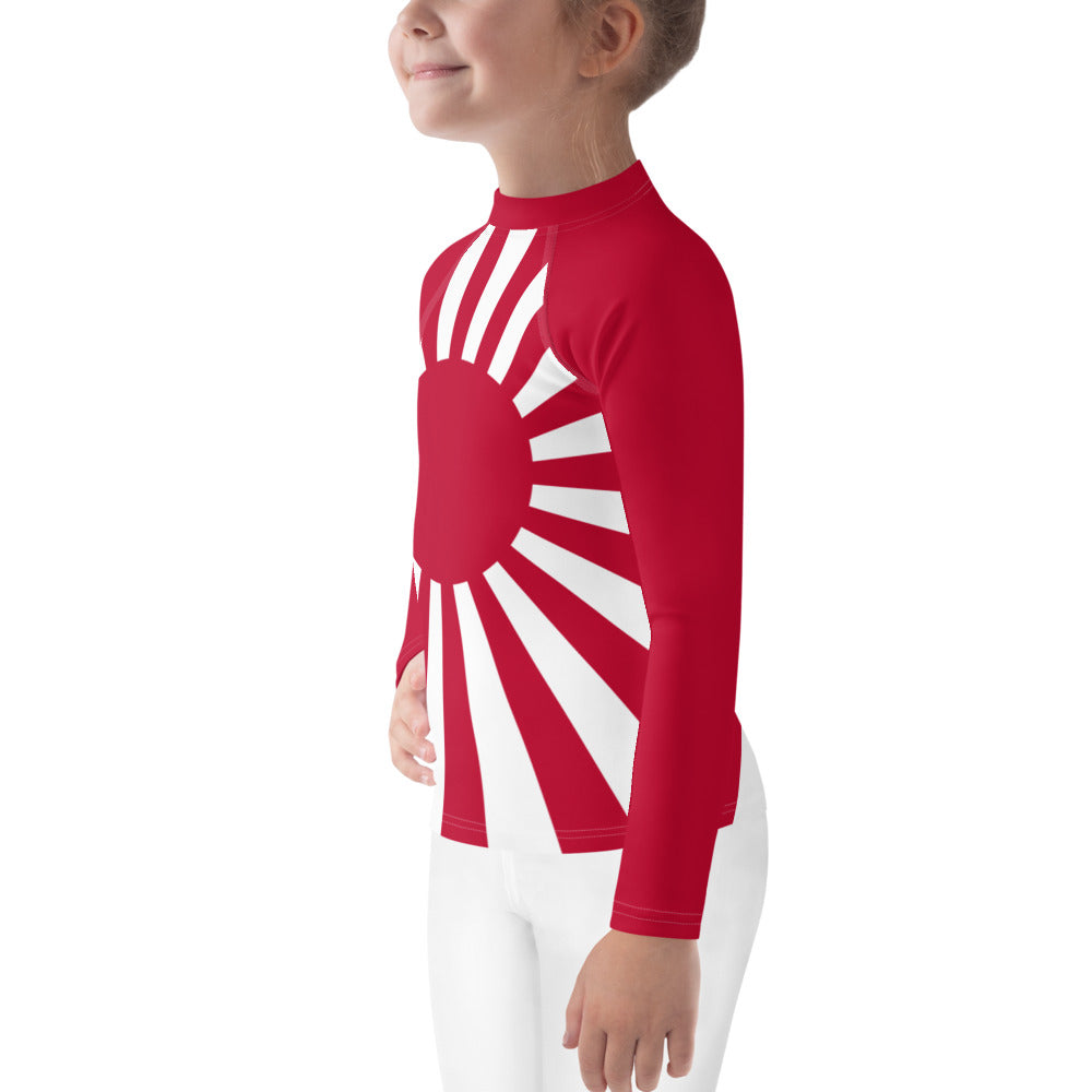 Kids Rash Guard "SUNRISE RED SLEEVE" produced by HINOMARU-HONPO