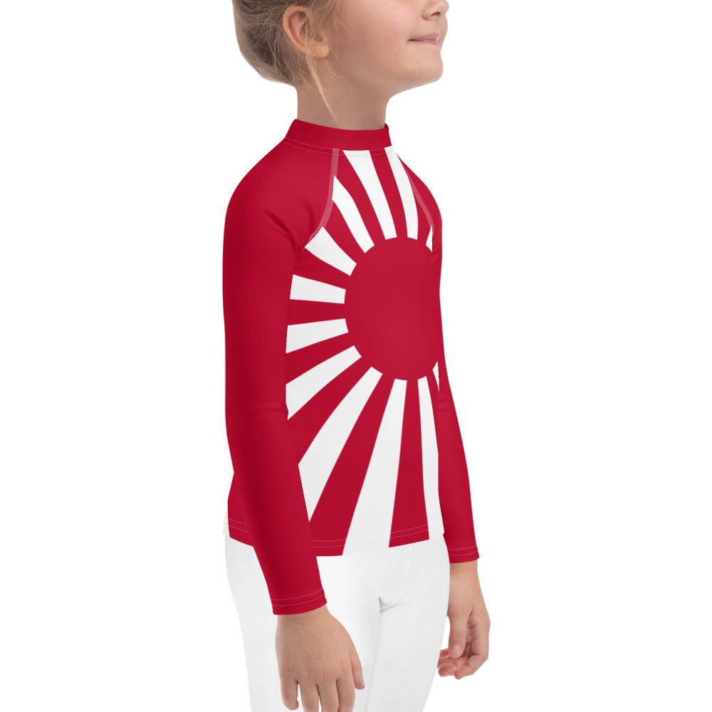 Kids Rash Guard "SUNRISE RED SLEEVE" produced by HINOMARU-HONPO