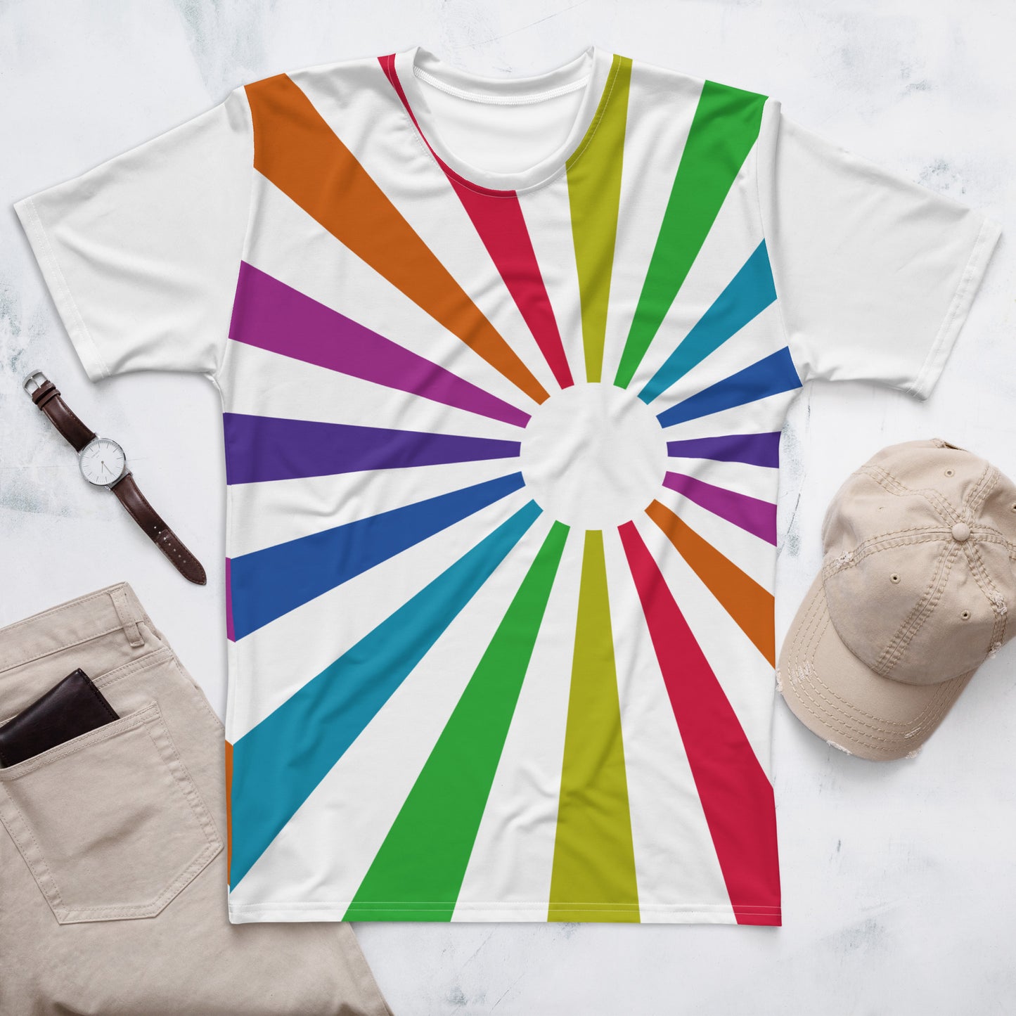 Men's T-shirt "White Rainbowrise"