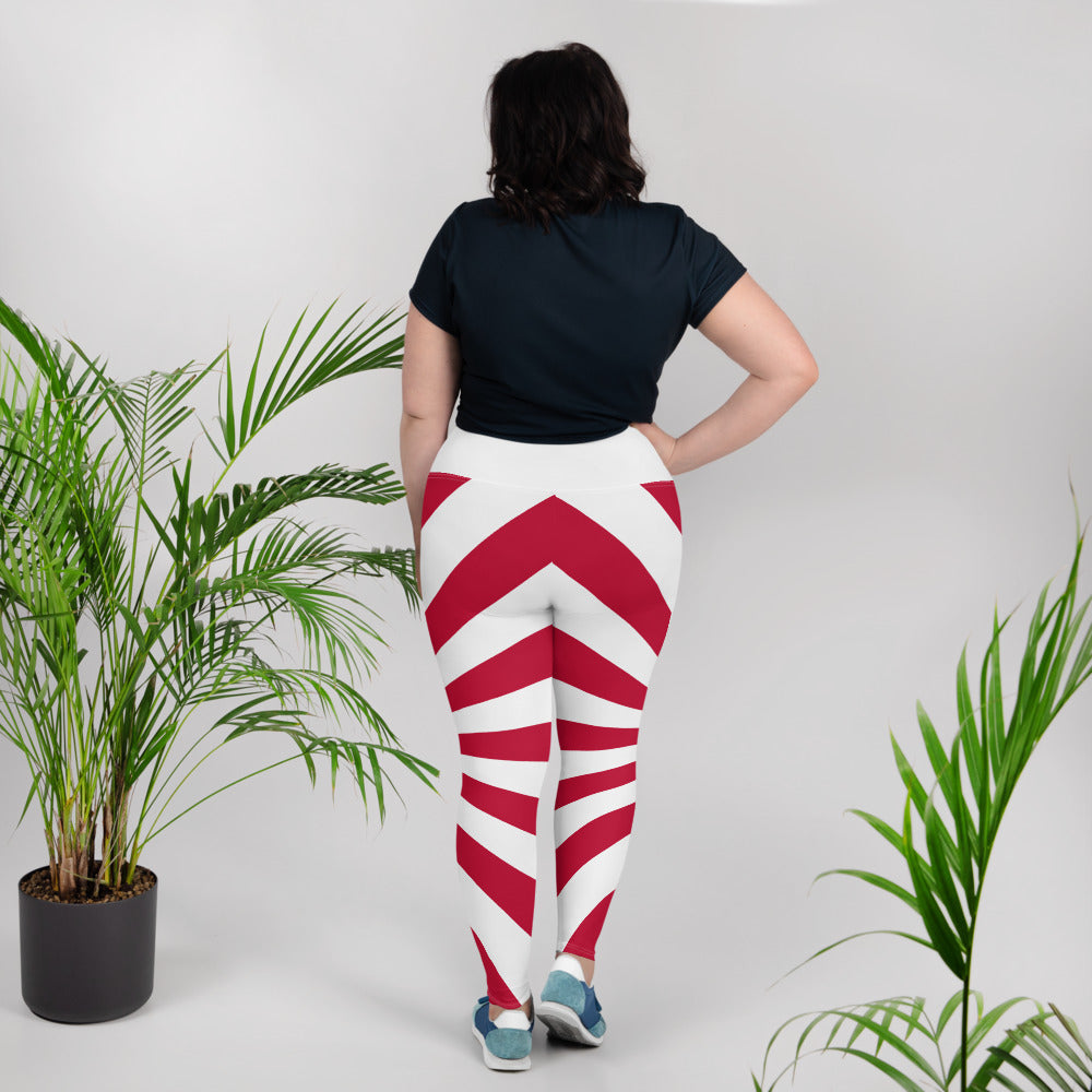 All-Over Print Plus Size Leggings "SUNRISE" produced by HINOMARU-HONPO