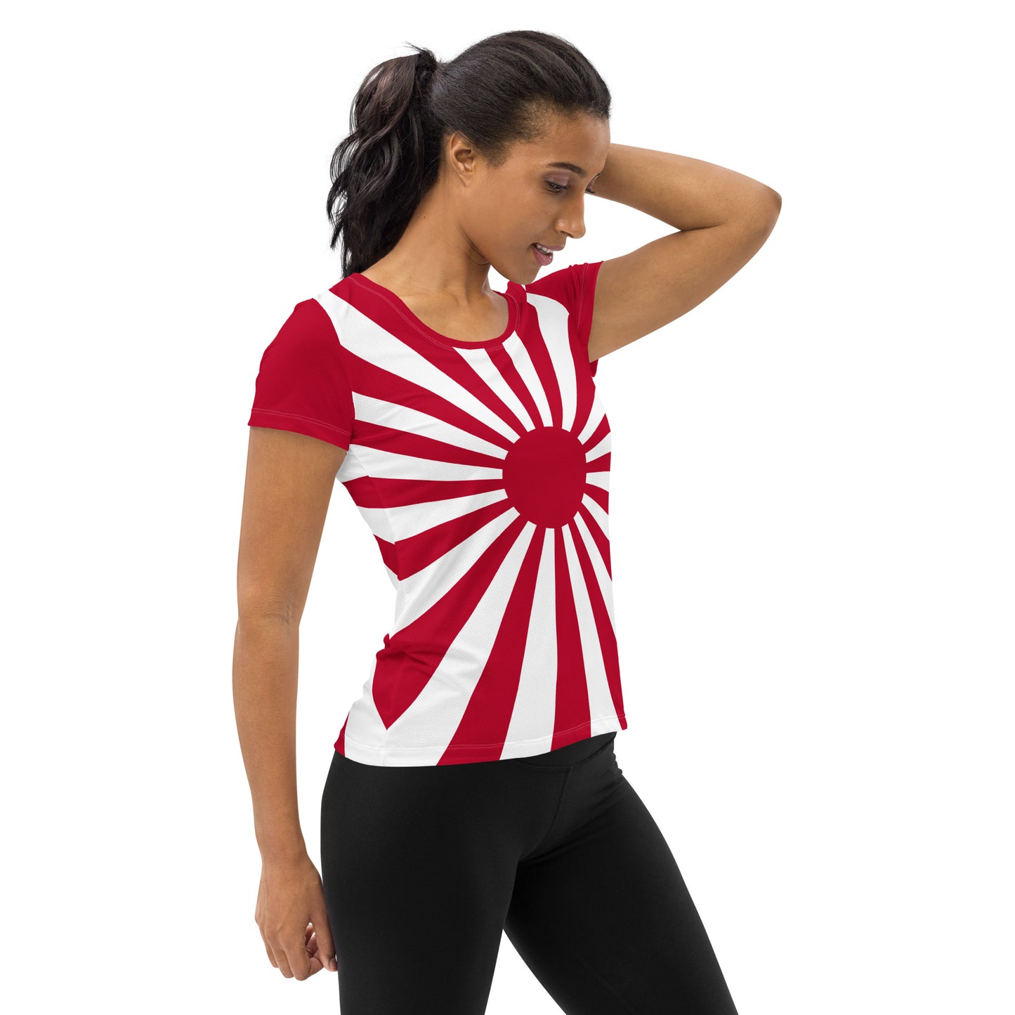 All-Over Print Women's Athletic T-shirt "SUNRISE" produced by HINOMARU-HONPO