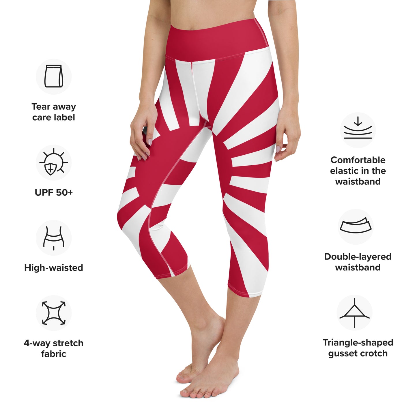 Yoga Capri Leggings "SUNRISE" produced by HINOMARU-HONPO