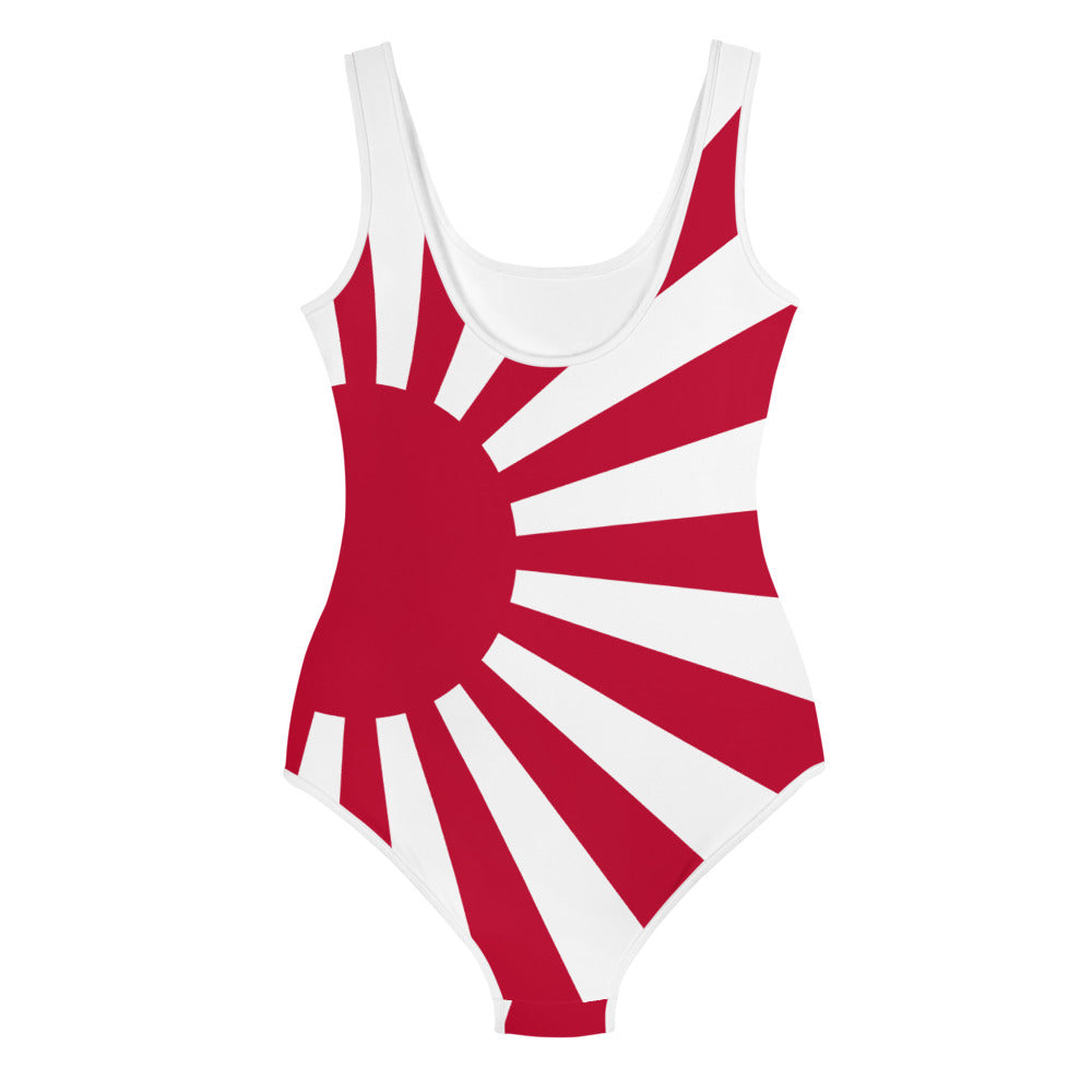 All-Over Print Youth Swimsuit "SUNRISE" produced by HINOMARU-HONPO