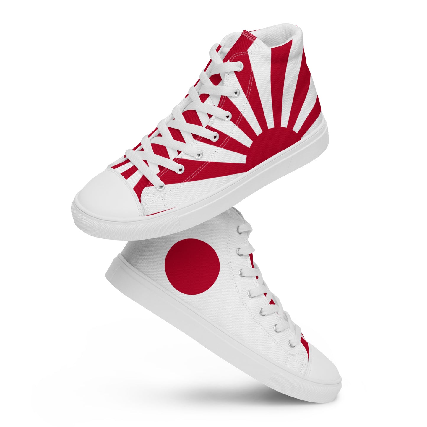 Men’s high top canvas shoes "SUNRISE" produced by HINOMARU-HONPO