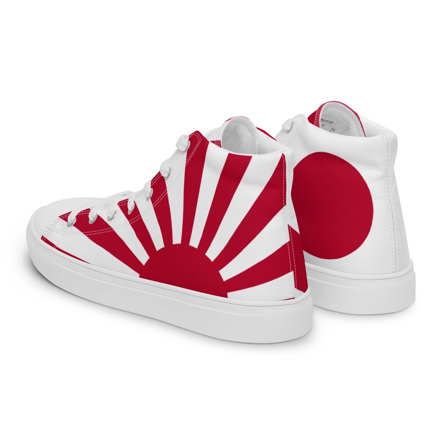 Men’s high top canvas shoes "SUNRISE" produced by HINOMARU-HONPO