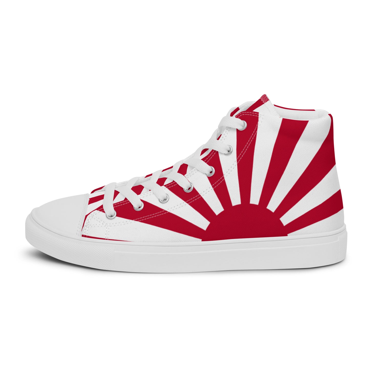 Men’s high top canvas shoes "SUNRISE" produced by HINOMARU-HONPO