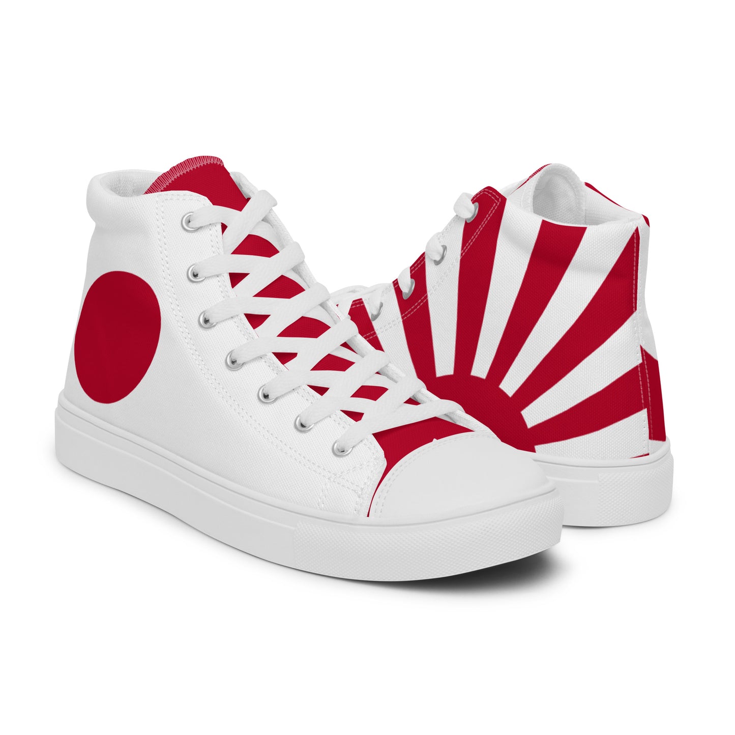 Men’s high top canvas shoes "SUNRISE" produced by HINOMARU-HONPO