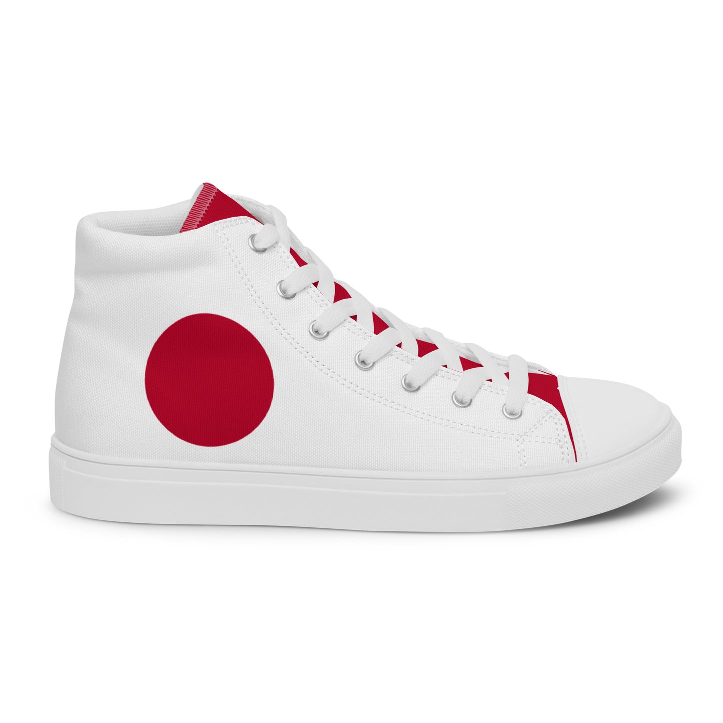 Men’s high top canvas shoes "SUNRISE" produced by HINOMARU-HONPO