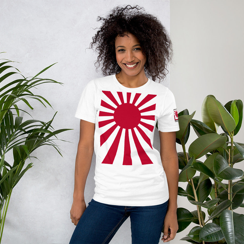 Short-Sleeve Unisex T-Shirt "SUNRISE" produced by HINOMARU-HONPO