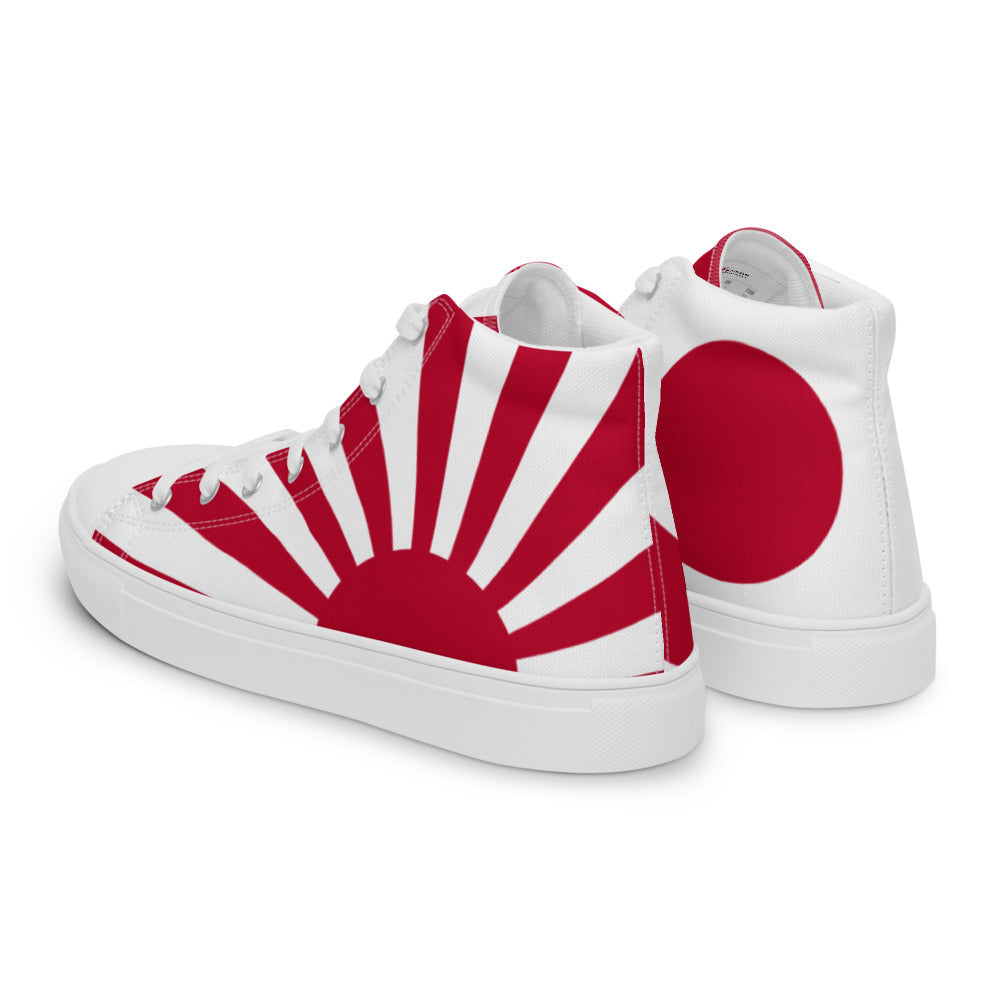 Women’s high top canvas shoes "SUNRISE" produced by HINOMARU-HONPO